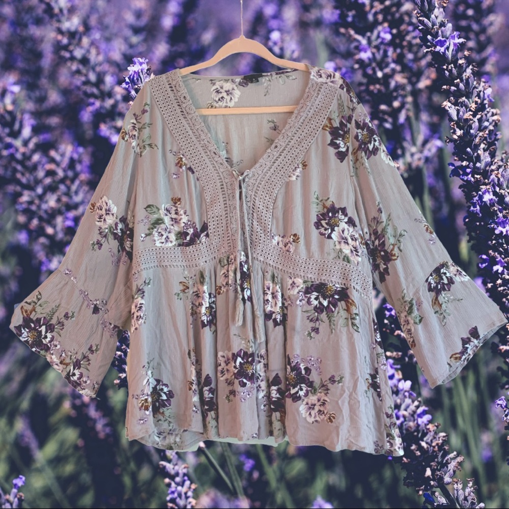 Torrid, size 2 boho top.